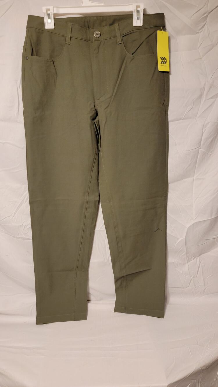 All In Motion Men's Heavy Twill Pants Green Sz 30X30